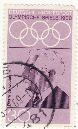 30 пфеннигов 1968 год Летние Олимпийские игры 1968 года - Мехико