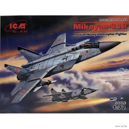 1/72 MiG-31B / МиГ-31Б (ICM) + смола двигатели + маски