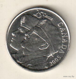Канада 25 цент 2005 Год Ветеранов