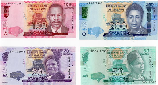 Малави, 4 банкноты, UNC