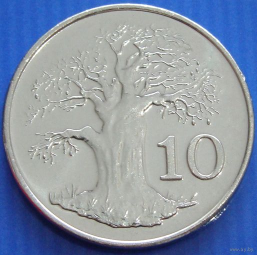 Зимбабве. 10 центов 2001 год  KM#3а