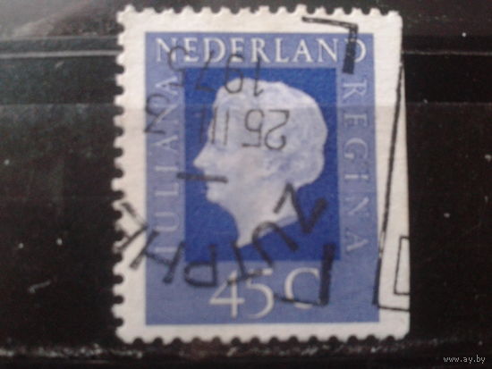 Нидерланды 1972 Королева Юлиана 45с марка из буклета