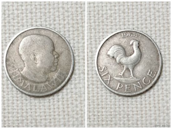 Малави 6 пенсов 1964/ птицы / петух //FA