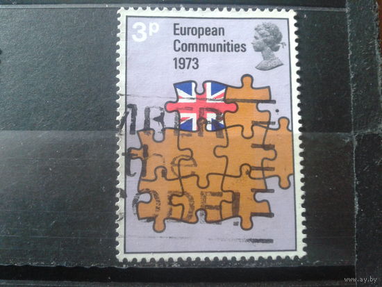 Англия 1973 Вступление Британии в Евросоюз, гос. флаг