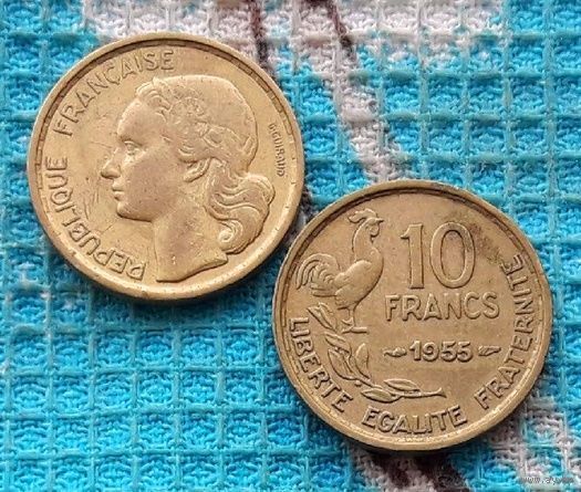 Франция 10 франков 1955 года. Новогодняя ликвидация!