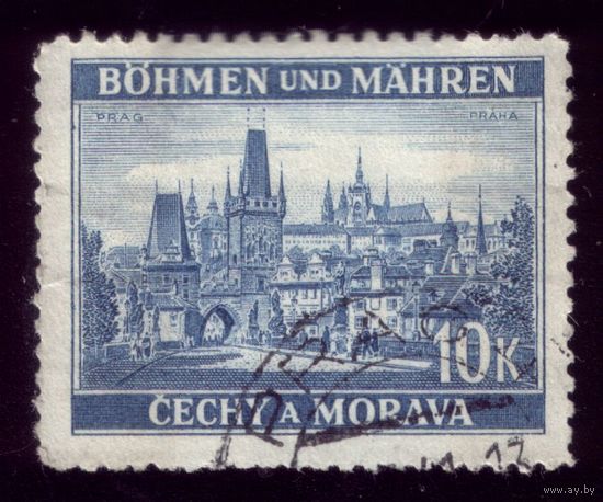 1 марка 1939 год Богемия и Моравия 36 2