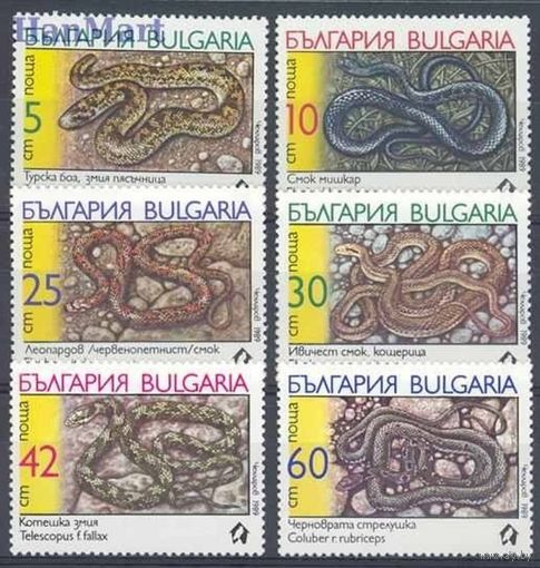 1989 Болгария 3784-3789 Рептилии 3,50 евро