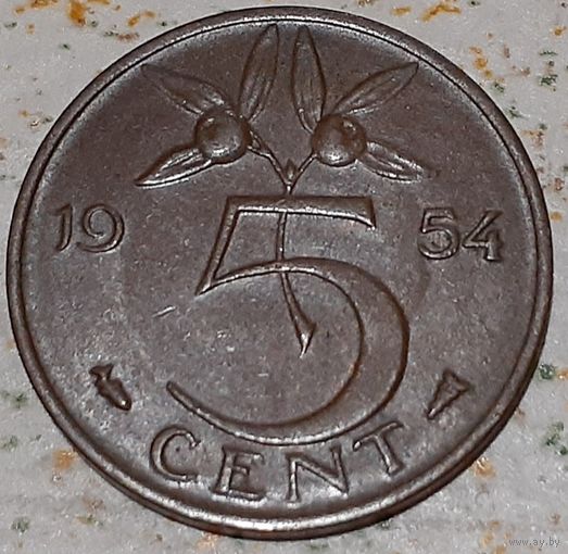 Нидерланды 5 центов, 1954 (5-1-19)