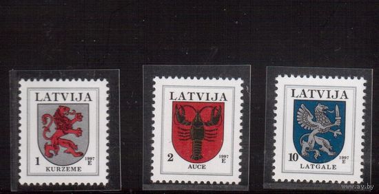 Латвия-1997 (Мих.371AIII,374AIII,421AII)  ** , Стандарт, Гербы