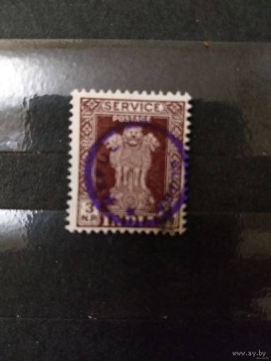 1971 Индия ручная надпечатка помощь беженцам герб редкость (3-6)