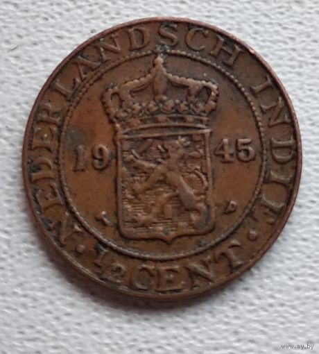 Голландская ост-индия 1/2 цента 1945 6-4-46