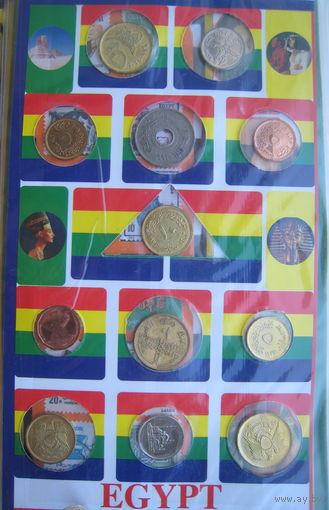 Египет 12 монет, 12 марок в подарочной упаковке
