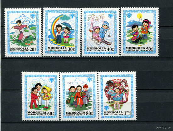 Монголия - 1980 - Международный год детей - [Mi. 1348-1354] - полная серия - 7 марок. MNH.  (Лот 243AQ)