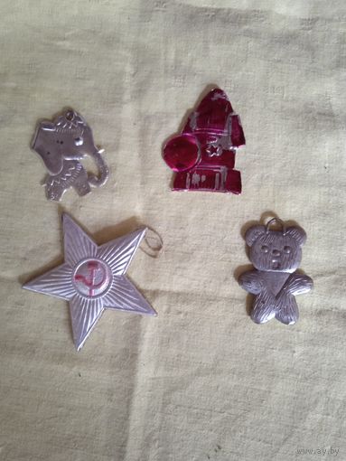 Игрушки новогодние СССР картонаж