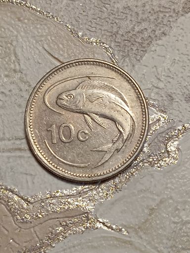 Мальта 10 центов 1998 года .