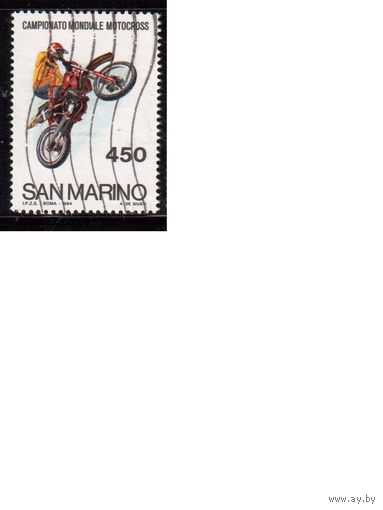 Сан-Марино-1984 (Мих.1300) ,  гаш.,  Мотоциклы, Спорт(1)