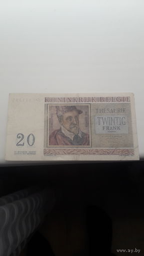БЕЛЬГИЯ 20 франков 1956 год