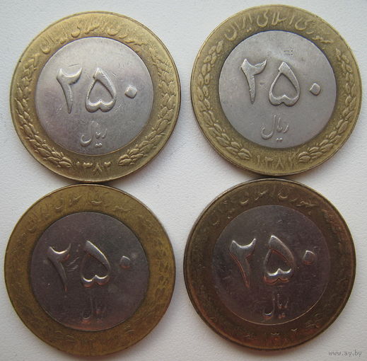 Иран 250 риалов 1998, 2002, 2003 гг. Цена за 1 шт. (g)
