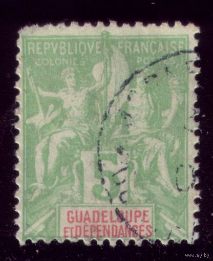 1 марка 1892 год Гваделупа 30 2
