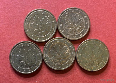 Германия, 1 евроцент - 2002ADFGJ