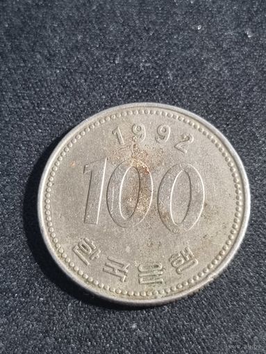 100 вон 1992 Южная Корея
