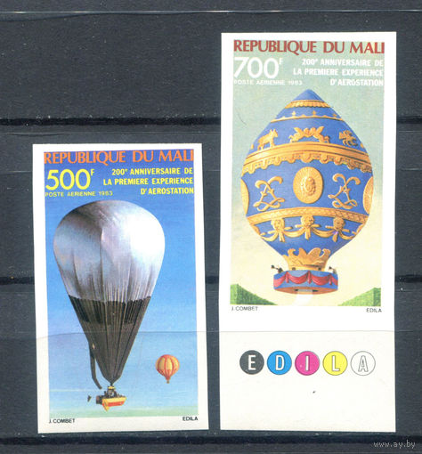 Мали - 1983г. - 200 лет авиации. Воздушные шары - полная серия, MNH [Mi 947-948] - 2 марки
