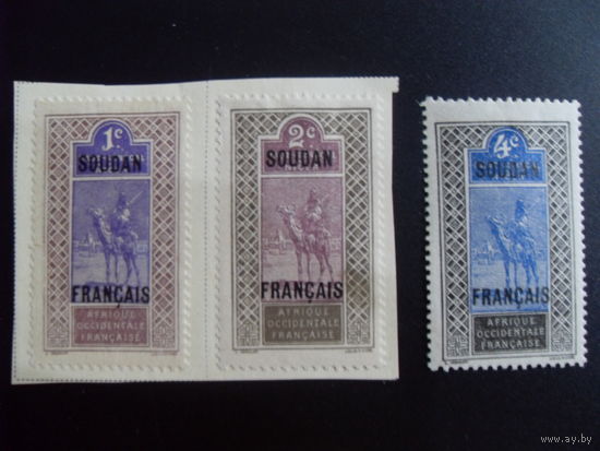 Франция. Французские колонии (Африка. Судан) 1921 Mi:FR-SU 20,21,22