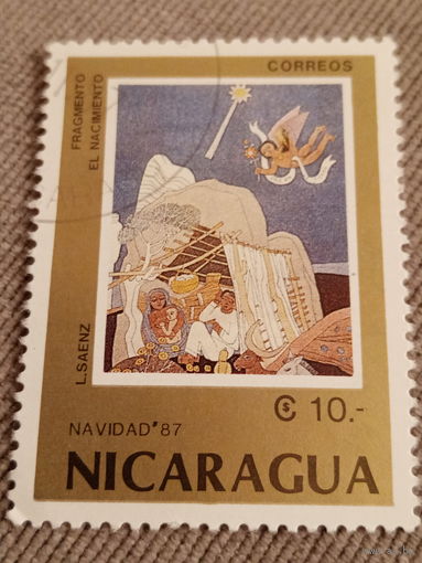 Никарагуа 1987. Искусство. Фрагмент картины L. Saenz