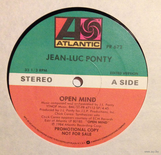 Jean-Luc Ponty, Open Mind / Modern Times Blues, SINGLE 1984