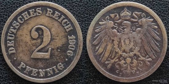 YS: Германия, Рейх, 2 пфеннига 1906F, KM# 16 (1)