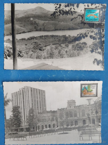 Виды Кубы. Две фотоокрытки с марками. 1960-е Цена за 1 откр.