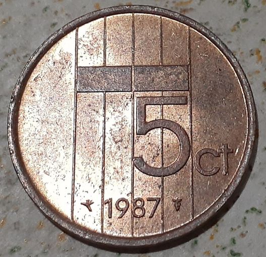 Нидерланды 5 центов, 1987 (7-4-3)