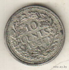 Нидерланды 10 цент 1937