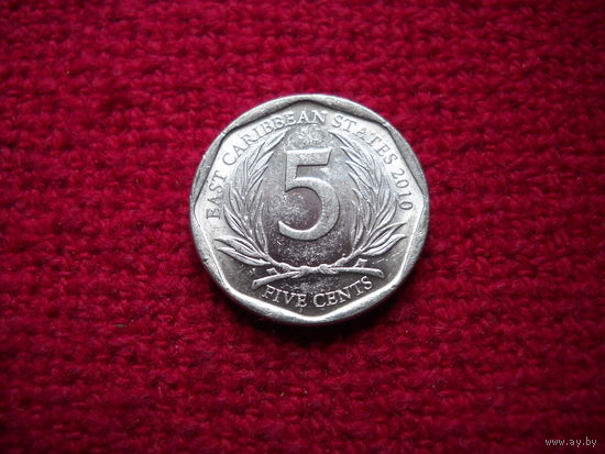 Карибы (Карибские острова) 5 центов 2010 г.