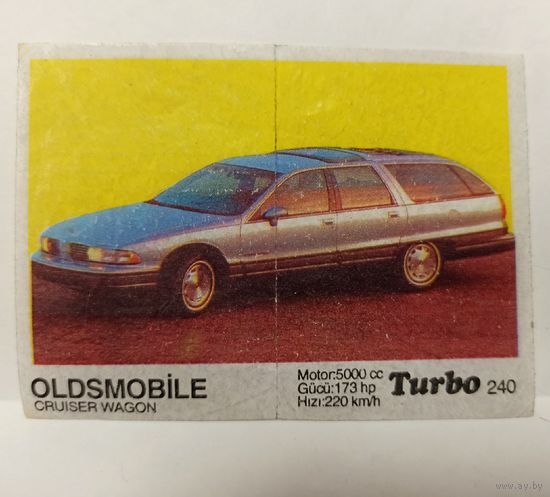 Turbo #240 (Турбо) Вкладыш жевачки Турба. Жвачки