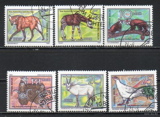 Фауна ГДР  1980 серия из 6 марок
