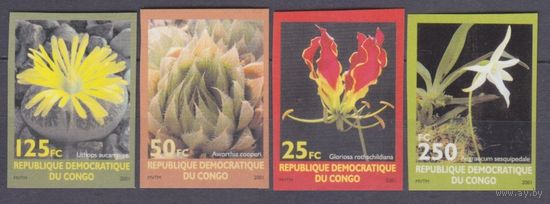 2002 Конго Киншаса 1698b-1701b Цветы 20,00 евро