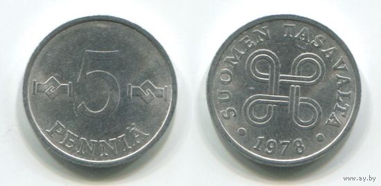 Финляндия 5 пенни (1978, aUNC)