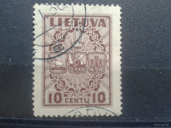 Литва, 1934, Стандарт , гербы городов и корона Гидеминаса