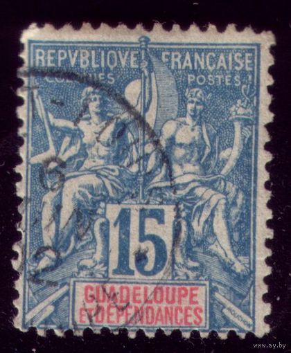 1 марка 1892 год Гваделупа 32