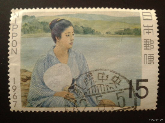 Япония 1967 неделя филателии, живопись