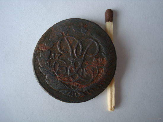 Монета "2 копейки", 1759 г., Елизавета Петровна, медь.