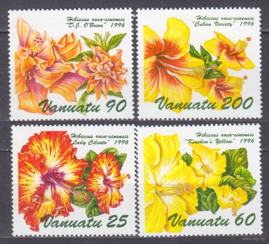 1996 Вануату 1024-1027 Цветы 10,00 евро