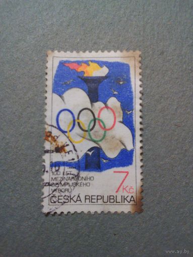 Чехия. 100лет Олимпийским комитету. 1994г. гашеная