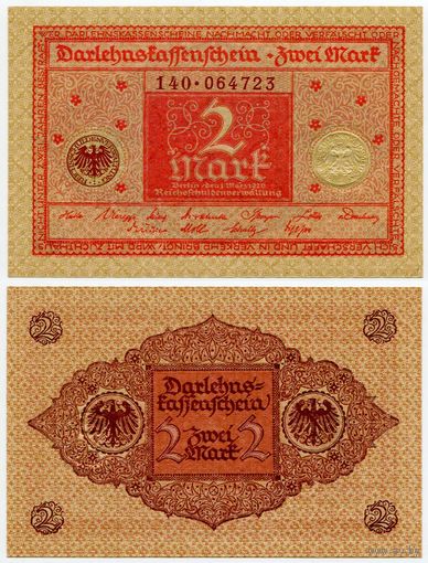 Германия. 2 марки (образца 1920 года, P59, UNC)