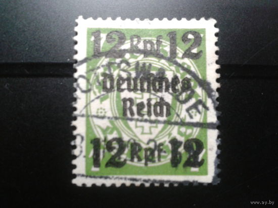 Германия 1939 надпечатка 12 на марке Данцига