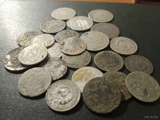 24 серебряных монет