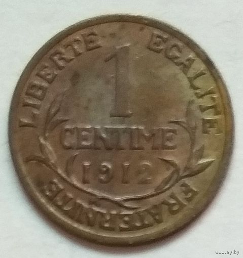 Франция 1 сантим 1912 г.