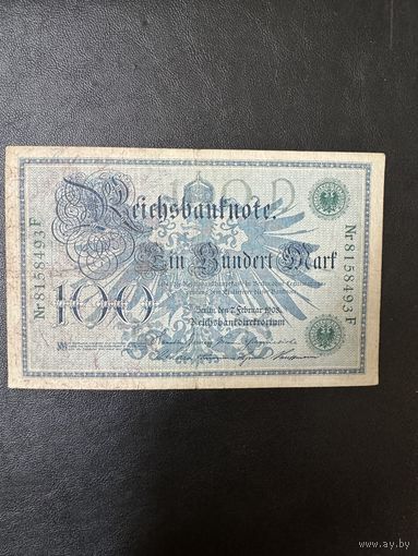 100 марок 1908 г зеленая печать