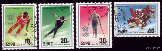 4 марки 1988 год КНДР Олимпиада 2974-2977